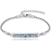 Abalone Bracelet 925 Sterling Silver Claddagh/Mountain/Tree Of Life/Wave Bracelet Abalone Jewelry Gifts For Women