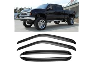 Cxdar Window Rain Guards for 2001-2007 Chevy Silverado/Sierra,Window Visors Vent Shade Deflector for 2002-2006 Avalanche/Escalade/Suburban, 2001-2006 Yukon XL,for Crew Cab ONLY