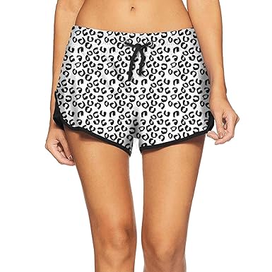 leopard print gym shorts