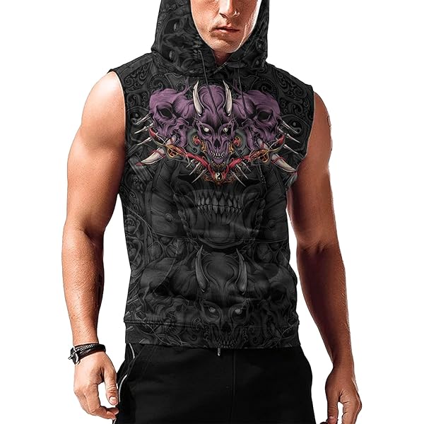 トップス VIAVANDA DISTORTION HOODIE TANK TOP トップス VIAVANDA DISTORTION HOODIE TANK TOP VIAVANDA DISTORTION