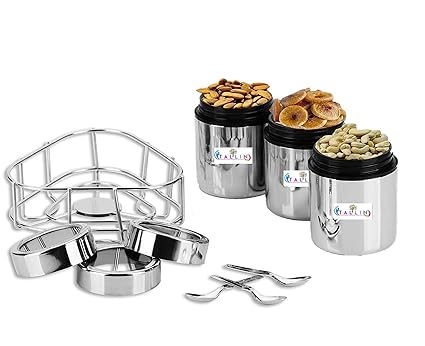 Buy Tallin 3 In 1 Stainless Steel Masala Fruit Mukhwas Spice Box