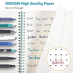 Dotted Journal Notebook, 3 Pack Spiral Notebook