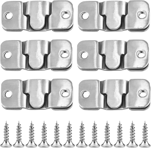 12pcs Flush Mount Bracket, 45x20mm Interlocking Picture Frame Hook