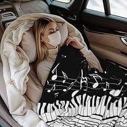 Jbofyee Music Notes Musical Throw Blankets All