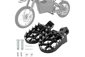 IUVWISN Dirt Bike Foot Pegs Footpegs Rest Pedal CNC for MX 650 500 MX650 MX500 SX500 Electric Dirt Bike Black