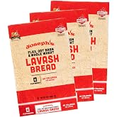 Joseph's Bakery Lavash Bread, Flax Oat Bran &amp; Whole Wheat, Reduced Carb, Fresh Baked (12 Count Flax)