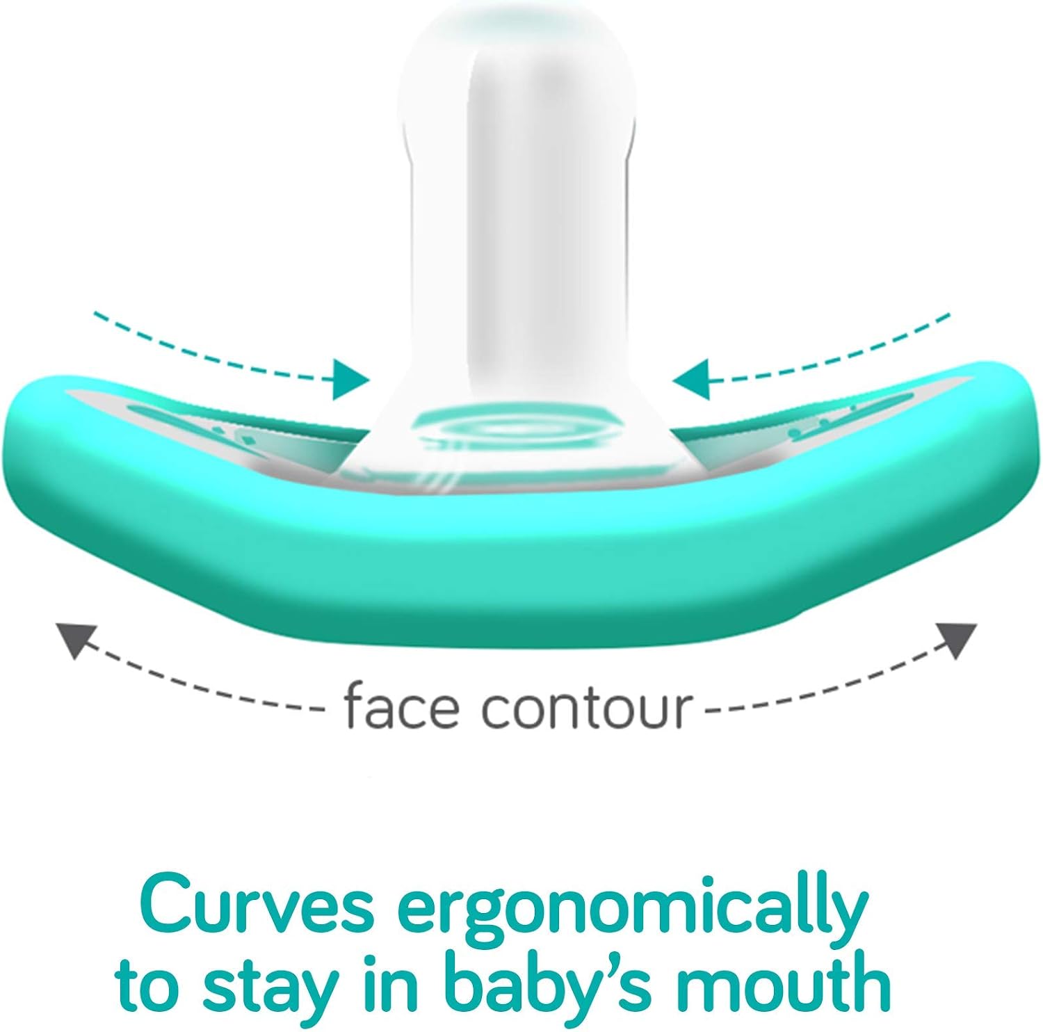 Nanobebe Baby Soothers 0-3 Months, Orthodontic, Curved to Fit Facial Contours - Image 4