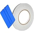 VViViD Clear Car Door Edge Sealing Paint Finish Protector Strip Roll (.5 Inch x 160ft Roll w/Squeegee)