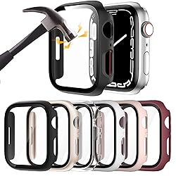 6 Pack Hard PC Case Built in Tempered Glass Screen