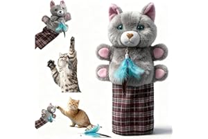 oyeftp Cat Toys, Cat Wrestling Glove, Cat Wrestling Puppet, Hand Puppets with Tough Padding for Safe and Fun Interactive Toys for Cats and Dogs