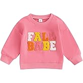 Ayalinggo Fall Baby Outfits Toddler Girl Boy Crewneck Sweatshirt Long Sleeve Sweater Shirts Cute Toddler Halloween Clothes (Fall BABE Hot Pink, 12-18 Months)