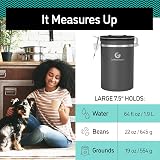 Coffee Gator Airtight Canister 1900 mL Stainless Steel with Date Tracker view 3