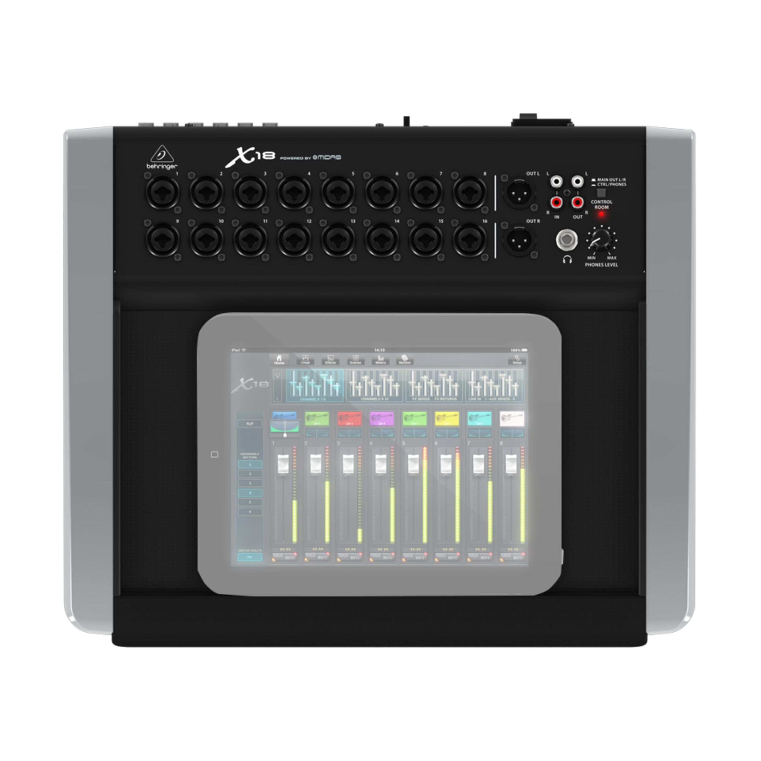 Behringer X AIR X18 18 Channel, 12-Bus Digital Mixer for iPad/Android Tablets with 16 Programmable Midas Preamps, Integrated Wifi Module and Multi Channel USB Audio Interface