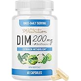 DIM Supplement 200 mg | Estrogen Balance for Women & Men | Hormonal Acne, Hormone Balance, PMS, Bloating, Antioxidant & Menop