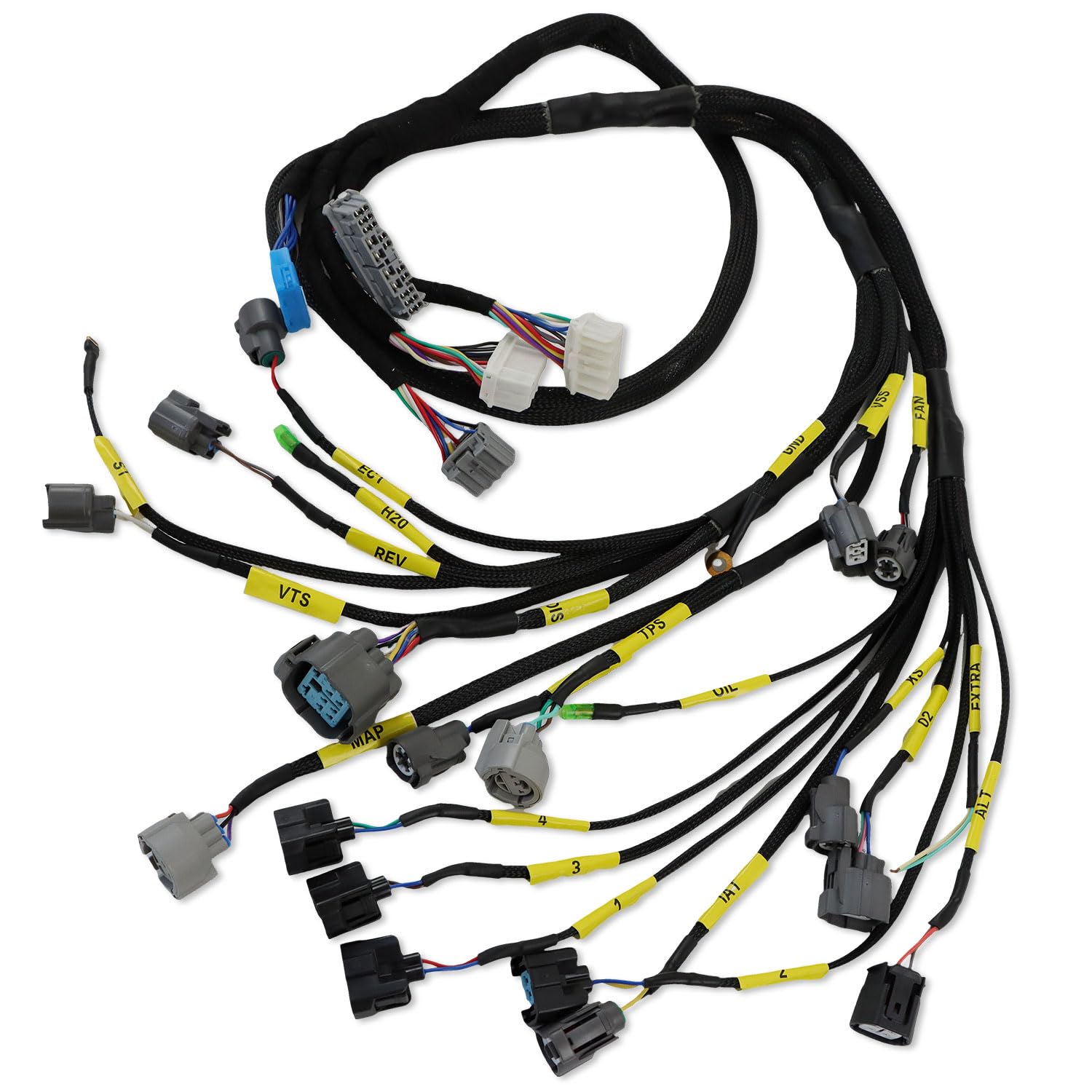 Photo 1 of DEEGOOLY CNCH-OBD2-1 D & B-Series Engine Wiring Harness Applied for Hon-da Ci-vic Inte-gra B16 B18 D16 OBD2 Tucked Budget Engine Harness Replacement Parts