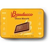 Bauducco Choco Biscuit Cookies Gift Tin &ndash; Crispy Chocolate-Covered Biscuits, Individually Wrapped for Snacking, Sharing, or Holiday Gifting, 5.7 oz (Pack of 9)