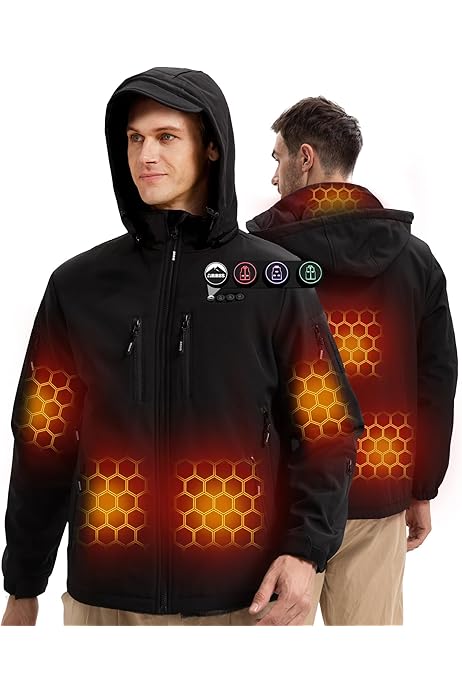 Camo Conqueco Heated Gilet Uk CONQUECO Men's Heated Vest Jacket