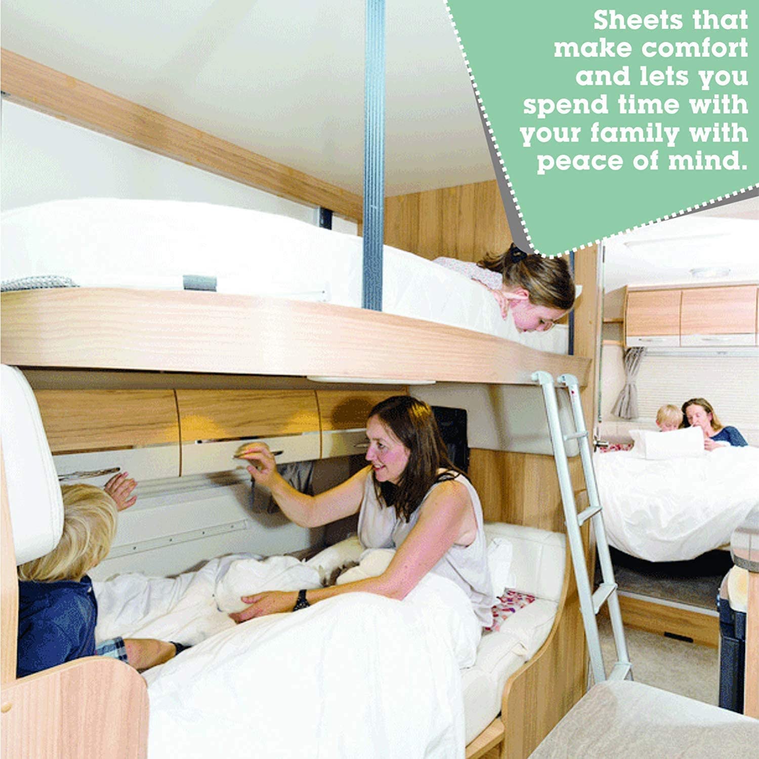 Yarns of Cotton Bed Cot RV Bunk Fitted Sheet