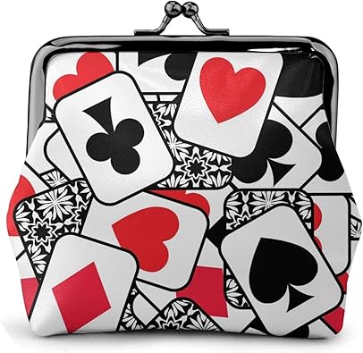 Amazon 団子dadabuliu 小銭入れ がま口 コインケース トランプ カード 背景 キュート 個性 ミニ財布 メンズ レディース 本革 小型 キーケース お札いれ カード入れ 小さい 人気 可愛い 手持ち かわいい おしゃれ ファッション Dadabuliu 小銭入れ