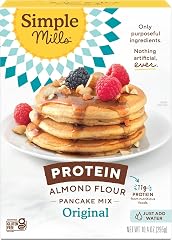 Simple Mills Almond Flour Protein Pancake Mix, Original, 1pk, 10.4oz | Makes 20 4-Inch High Protein Pancakes, Just Add Water,