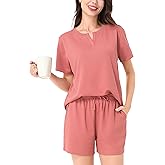 DAVID ARCHY Cute Pajama Sets for Women Summer Sets Women 2 Piece Outfits Comfortable Loungewear Set With Pockets