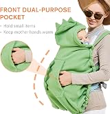 SONARIN Baby Carrier Cover Hooded Winter Warm Thick Windproof Pink Universal view 4