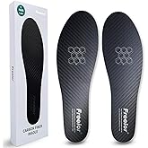Freeior Carbon Fiber Insole for Pain Relief of Turf Toe, Hallux Rigidus and Limitus, Foot Fractures Recovery, Rigid Thin Foot Plate Carbon Fiber Shoe Inserts for Men Women 1 Pair 10.63"- 270mm