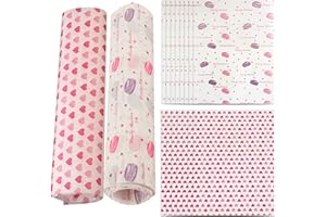 UOWAN 100 PCS Food Grade Wax Paper, Heart Greaseproof Paper Waterproof Wax Paper Sheets Food Wrapping Liners Food Basket Pape