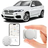 ZFSJTAG Car GPS Tracking Device for Vehicles, 1PCS Real Time GPS Tracker for Car Work with Find My (iOS Only),Hidden Mini GPS Tracker,No Monthly Fee (White Tracker, White Magnetic Case)