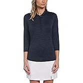 Callaway womens Swingtech™ 3/4 Sleeve Space Dye Golf Polo Shirt