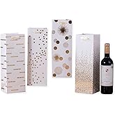 SHIPKEY 12 Pack of Wine Gift Bag, Bags Bulk for Wine Bottles, 13.7” Wines Bottle Bags for Thanksgiving, Halloween, Easter Day, Graduations, Weddings, Christmas, Mother's Day and other Holidays