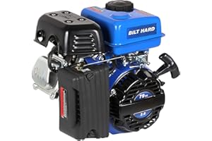 BILT HARD Gas Engine 79cc 2 HP, Gas Motor for Log Splitter, Pressure Washer and Water Pump, EPA & CARB Certified, 4 Stroke OHV Horizontal Shaft with Recoil Start