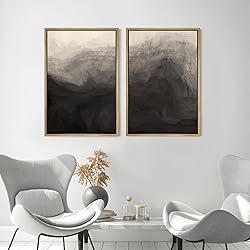 MUDECOR Framed Canvas Print Wall Art Set Monochrome