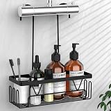 KEGII Shower Caddy Hanging Bathroom Storage with Hanger Black