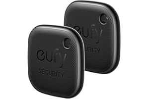eufy Security by Anker SmartTrack Link (Black, 2-Pack), Android not Supported, Works with Apple Find My (iOS only), Key Finder, Bluetooth Tracker for Earbuds and Luggage, Phone Finder, Water Resistant
