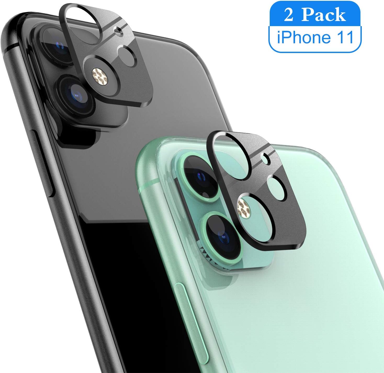 Camera Lens Protector Compatible for iPhone 11, ICHECKEY Super Clear Ultra Thin Anti-Scratch Back Camera Lens Tempered Glass Screen Cover for iPhone 11 6.1 inch