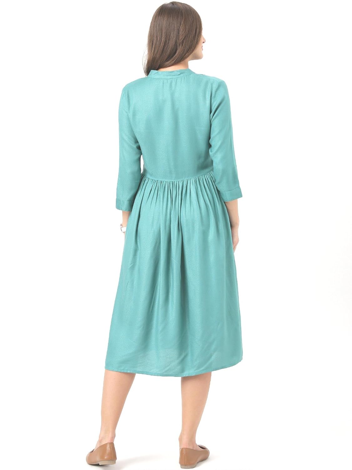 marie claire women's a-line dress (mc59a--s, green, small)