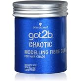 got2b Chaot Modeling Fibre Gum Hold 3 (100ml) Hair Wax for Men Creates Tousled Looks, Hair Paste with Strong but Flexible Hold for Individual Styles