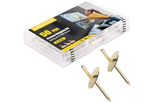 Picture Hangers, Hommie Picture Hangers Nails 50pcs 20lbs One Step Hanging Nails Photo Picture Frame Hanging Hooks Pins Picture Hanging Kit for Home Office Hanging Picture Photo Decorations