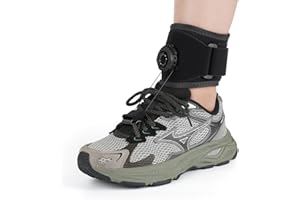 OVINESY AFO Foot Drop Brace for Walking with Shoes, Upgraded Knob & Steel Wire, Longer Straps for Comfort, Adjustable Soft Walking Support for Dorsiflexion, Left/Right Foot for Women Men (S/M)