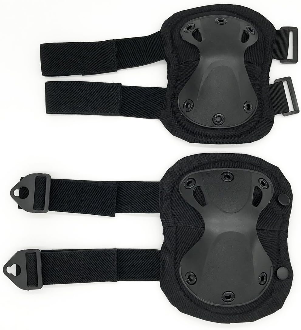 Outdoor Sports Safety Guard Gear, Tactical Combat Knee & Elbow Protective Pads Skate Knee Pad Black(2Knee Pad and 2Elbow Pad ) : Sports & Outdoors