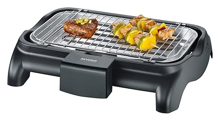 SEVERIN PG 8510 Barbecue-Grill (2.300W, Tischgrill, Grillfläche (37 x 23cm)) schwarz