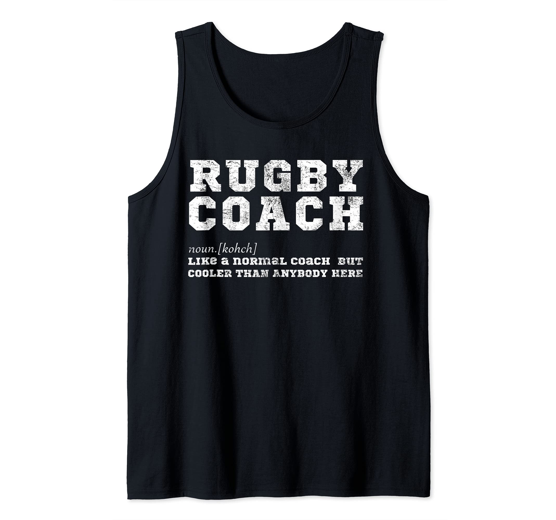 Rugby Coach Funny Definition Rugby Sport Manager Head Coach Tank Top