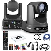 PTZOptics Move 4K SDI/HDMI/USB/IP PTZ Camera with 20x Optical Zoom (Gray) (PT20X-4K-GY-G3) + Lens Cleaning Kit + HDMI Cable + Ethernet Cable + Color Wire Ties
