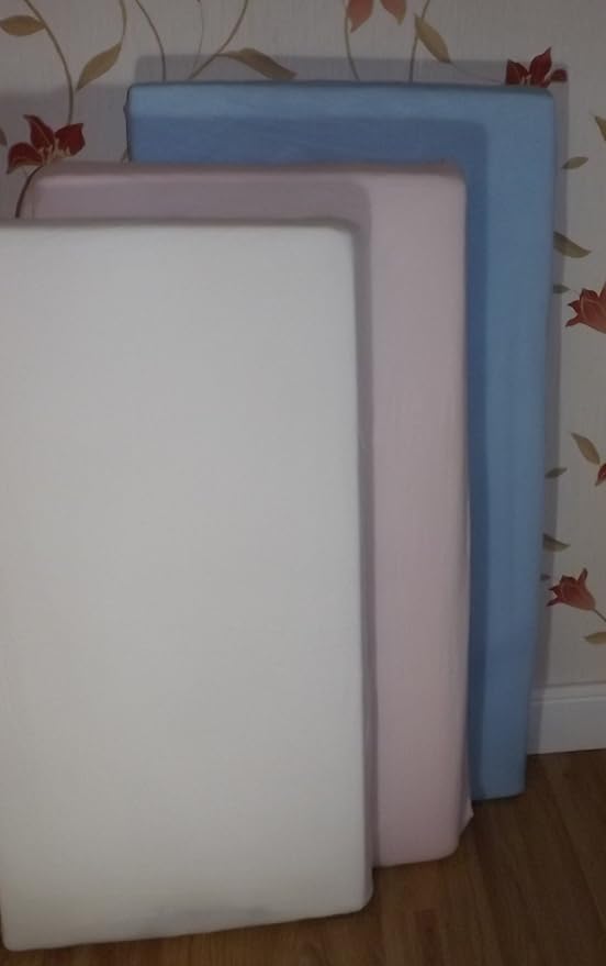 2 x Travel Cot 100 x 70 Fitted Sheets Premium Quality 100 Cotton