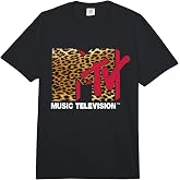 MTV Leopard Print Logo Comfort Colors Adult Heavyweight T-Shirt
