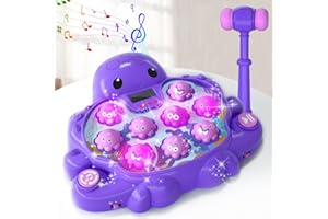 KukuFun Toys for 2 3 4 5 Year Old Boy,Toddler Toys Age 2-4, Whack A Mole Flog Octopus Game Toys with Light Sound for Kids Boys Girls, Baby Toy for Early Learning, Birthday for Toddler