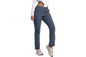 AREOUTS Women's Snow Ski Pants Fleece Lined Waterproof Softshell Insulated Winter Outdoor Hiking Cargo Pants