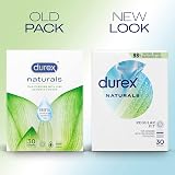 Durex Naturals Thin Fit Condoms 30 Pack with Water Based Lube 56mm view 3