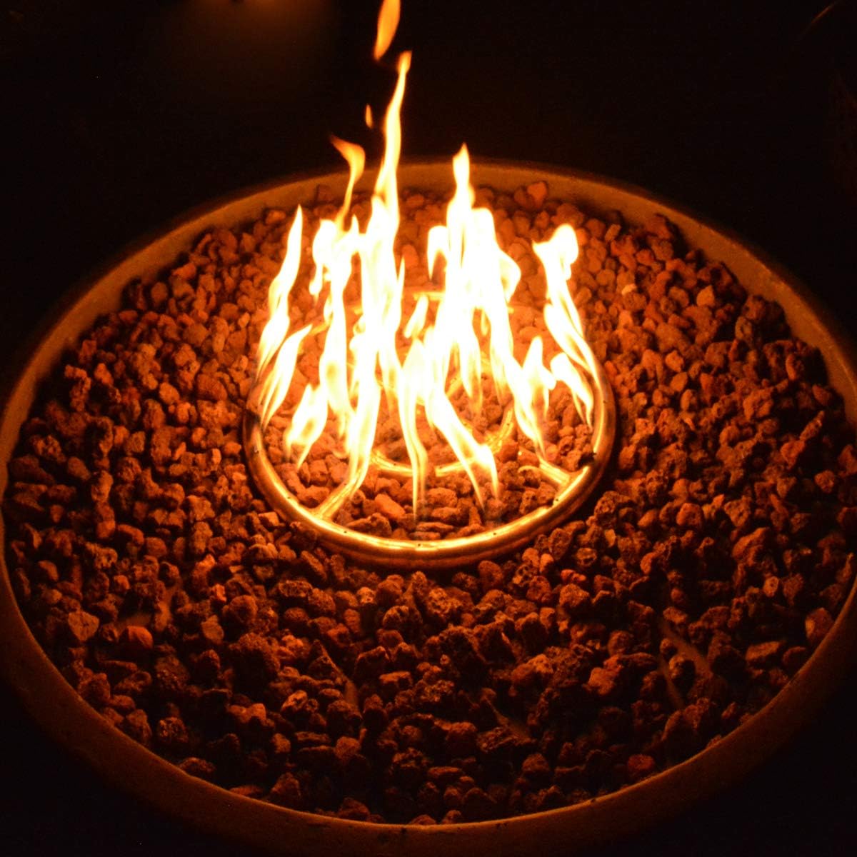 Stanbroil 10 Pounds Lava Rock Granules for Fire Bowls, Fire Pits, Gas Log Sets, and Indoor or Outdoor Fireplaces - Medium (1/2"- 1") : Garden & Outdoor